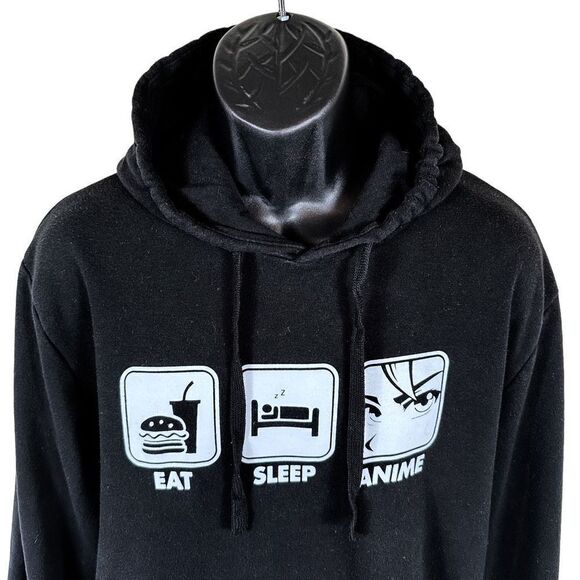 Tstars Eat Sleep Anime Hoodie Size L - Picture 2 of 6